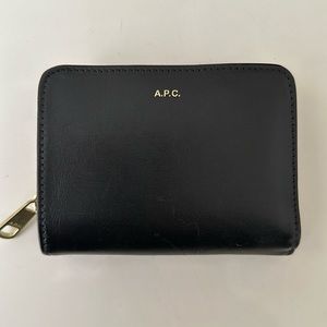 A.P.C. Leather Black Wallet Emmanuelle